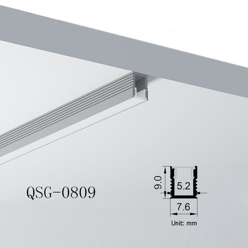 Mini LED Strip Lighting Channel Black Aluminum Profile With 5mm Inner Width